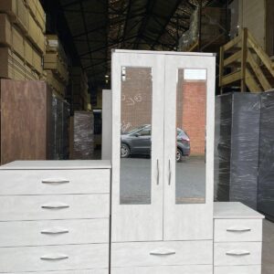 2 Door Wardrobe with 2 Mirrors